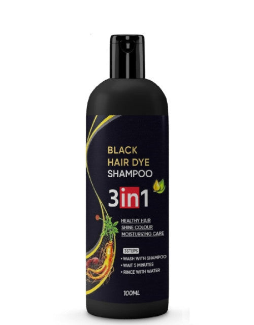 3 in 1 Black hair dye Natural shampoo ( Pack Of 4 )