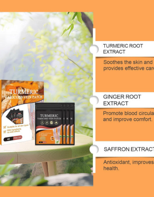 Turmeric Patches For Varicose Veins and Pain Relief